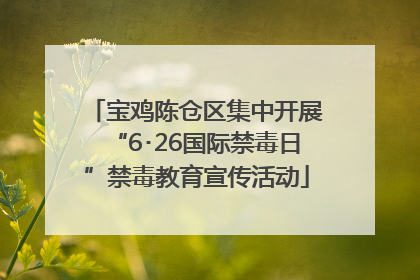宝鸡陈仓区集中开展“6･26国际禁毒日”禁毒教育宣传活动