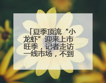 夏季顶流“小龙虾”迎来上市旺季，记者走访一线市场，不到一杯奶茶钱就能买斤虾