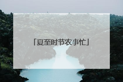 夏至时节农事忙