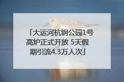 大运河杭钢公园1号高炉正式开放 5天假期引流4.3万人次