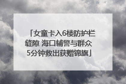 女童卡入6楼防护栏缝隙 海口辅警与群众5分钟救出获赠锦旗