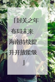 封关之年布局未来 海南持续提升开放能级