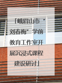 峨眉山市“刘春梅”学前教育工作室开展沉浸式课程建设研讨
