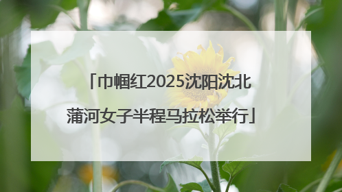巾帼红2025沈阳沈北蒲河女子半程马拉松举行