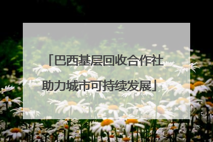 巴西基层回收合作社助力城市可持续发展