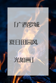 广西罗城夏日田园风光如画