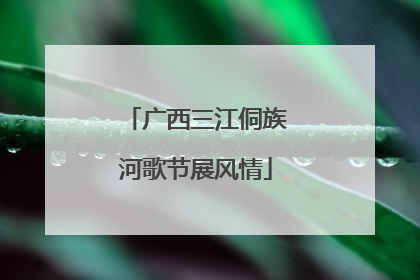 广西三江侗族河歌节展风情