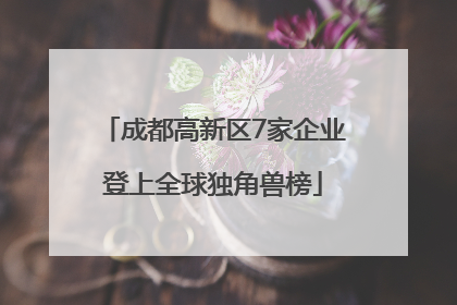 成都高新区7家企业登上全球独角兽榜