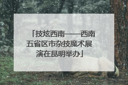 技炫西南——西南五省区市杂技魔术展演在昆明举办