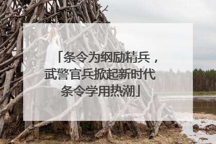 条令为纲励精兵，武警官兵掀起新时代条令学用热潮
