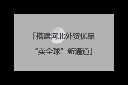 搭建河北外贸优品“卖全球”新通道