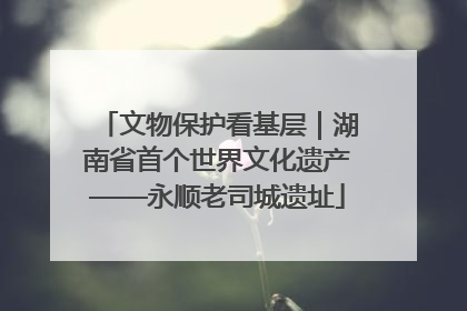文物保护看基层｜湖南省首个世界文化遗产——永顺老司城遗址