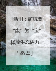 新田：矿坑变“废”为“宝” 释放生态活力与效益