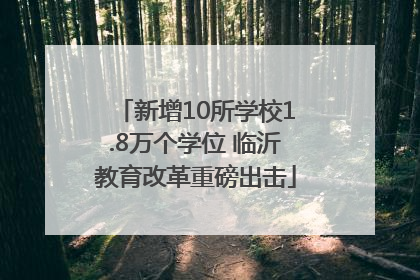 新增10所学校1.8万个学位 临沂教育改革重磅出击