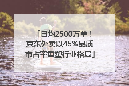 日均2500万单！京东外卖以45%品质市占率重塑行业格局