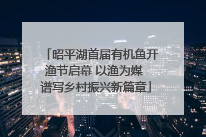 昭平湖首届有机鱼开渔节启幕 以渔为媒 谱写乡村振兴新篇章
