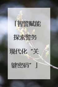 智警赋能 探索警务现代化“关键密码”