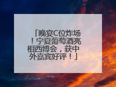 晚宴C位炸场！宁夏葡萄酒亮相西博会，获中外嘉宾好评！