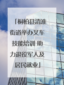 桐柏县清淮街道举办叉车技能培训 助力退役军人及居民就业