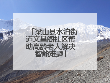 梁山县水泊街道文昌阁社区帮助高龄老人解决智能难题
