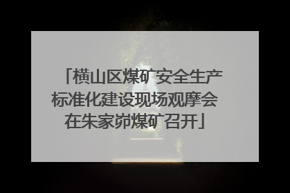 横山区煤矿安全生产标准化建设现场观摩会在朱家峁煤矿召开