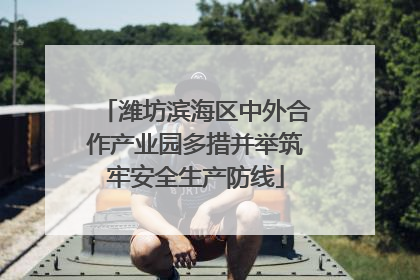潍坊滨海区中外合作产业园多措并举筑牢安全生产防线