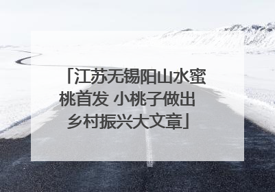 江苏无锡阳山水蜜桃首发 小桃子做出乡村振兴大文章