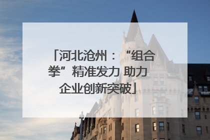 河北沧州：“组合拳”精准发力 助力企业创新突破