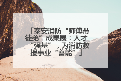 泰安消防“师傅带徒弟”成果展：人才“强基”，为消防救援事业“蓄能”