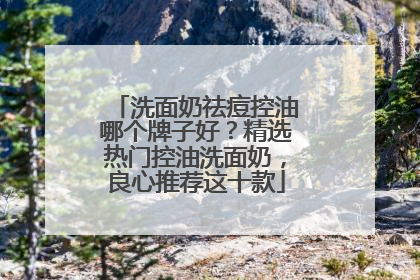 洗面奶祛痘控油哪个牌子好？精选热门控油洗面奶，良心推荐这十款