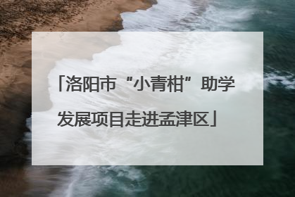 洛阳市“小青柑”助学发展项目走进孟津区