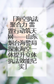 海空执法聚合力 雷霆行动筑天网——山东烟台海警局探索海空一体提升立体执法效能纪实