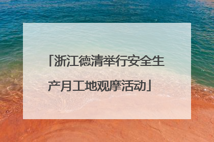 浙江德清举行安全生产月工地观摩活动