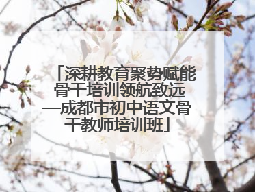 深耕教育聚势赋能 骨干培训领航致远—成都市初中语文骨干教师培训班