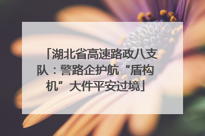 湖北省高速路政八支队：警路企护航“盾构机”大件平安过境