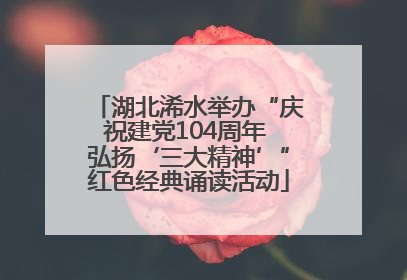 湖北浠水举办“庆祝建党104周年 弘扬‘三大精神’”红色经典诵读活动