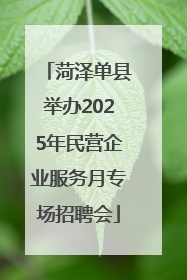 菏泽单县举办2025年民营企业服务月专场招聘会