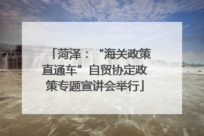 菏泽：“海关政策直通车”自贸协定政策专题宣讲会举行