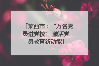 莱西市：“万名党员进党校” 激活党员教育新动能