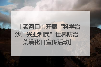 老河口市开展“科学治沙、兴业利民”世界防治荒漠化日宣传活动