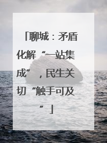 聊城：矛盾化解“一站集成”，民生关切“触手可及”