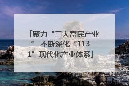 聚力“三大富民产业” 不断深化“1131”现代化产业体系