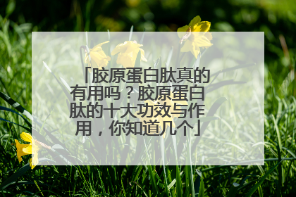 胶原蛋白肽真的有用吗？胶原蛋白肽的十大功效与作用，你知道几个