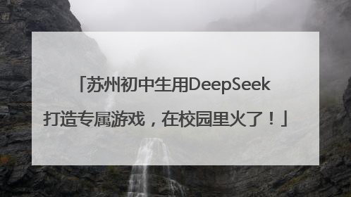 苏州初中生用DeepSeek打造专属游戏，在校园里火了！