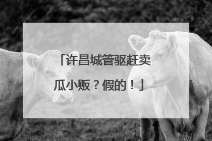 许昌城管驱赶卖瓜小贩？假的！