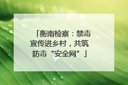 衡南检察：禁毒宣传进乡村，共筑防毒“安全网”