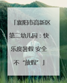 襄阳市高新区第二幼儿园：快乐度暑假 安全不“放假”
