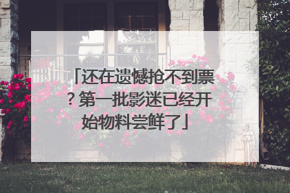 还在遗憾抢不到票？第一批影迷已经开始物料尝鲜了