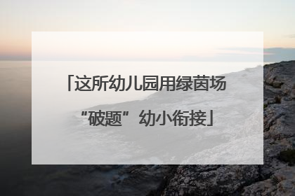这所幼儿园用绿茵场“破题”幼小衔接