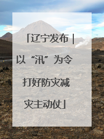 辽宁发布｜以“汛”为令 打好防灾减灾主动仗